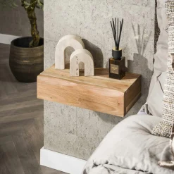 Tables Basses Gigognes|ASCOLI Table basse ronde en bois de manguier et céramique (lot de 2)