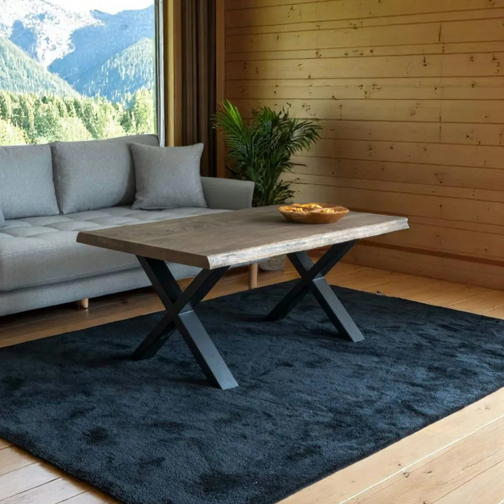 Tables Basses En Verre|Tables Basses Rondes|TULUM Table basse ronde en verre – cadre doré ⌀80 cm