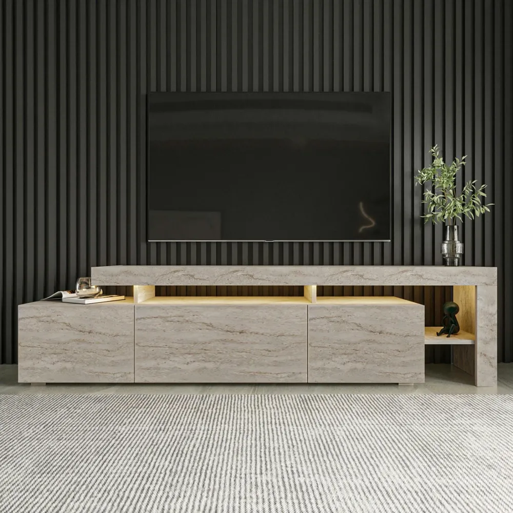 Tables Basses Rondes|MARFA Table basse ronde minimaliste - effet travertin