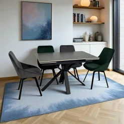 Tables À Manger Rectangulaires|Tables À Manger En Céramique|VICO Table céramique extensible - terrazzo gris 120-180 cm