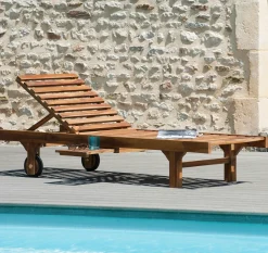 Tables D'Appoint De Jardin|SUMMER Table d'appoint de jardin en Teck ronde pliante 50cm