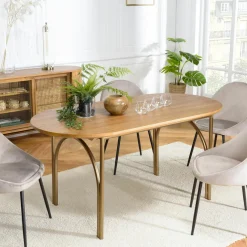 Tables Basses Gigognes|Helsinki Table d'appoint forme galet effet chêne grisé (2 pièces)