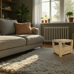 Tables De Chevet Scandinaves|Attan Table de chevet moderne hévéa massif