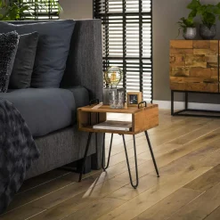 Tables De Chevet Suspendues|Melbourne Table de chevet suspendue moderne en bois