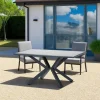 Tables De Jardin|LOS Table de jardin design en aluminium 155 cm