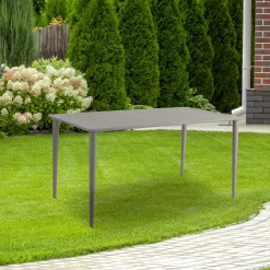 Tables De Jardin|Meubles En Aluminium Brafab|STOCKHOLM Table de jardin en aluminium finition gris sable 140 cm