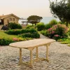 Tables De Jardin|SUMMER Table de jardin en teck brut ovale extensible 120/180x90x75cm