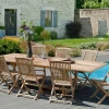 Tables De Jardin|SUMMER Table de jardin en teck brut rectangle extensible 200/300x120x76cm