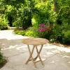 Tables De Jardin|SUMMER Table de jardin en Teck brut ronde pliante 80cm