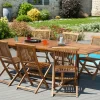 Tables De Jardin|MACAO Table de jardin en teck huilé rectangle extensible 120/180x90x75