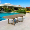 Tables De Jardin|SUMMER Table de jardin en Teck ovale extensible 200/300x120cm