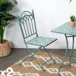 Tables De Jardin|GRENADE Table de jardin motif carré 58 cm