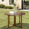 Tables De Jardin|MACAO Table de jardin pliante papillon en teck 120 cm