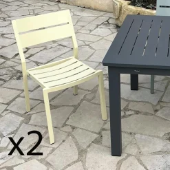 Tables De Jardin|Meubles En Aluminium Brafab|STOCKHOLM Table de jardin ronde en aluminium gris poudré Ø 130 cm