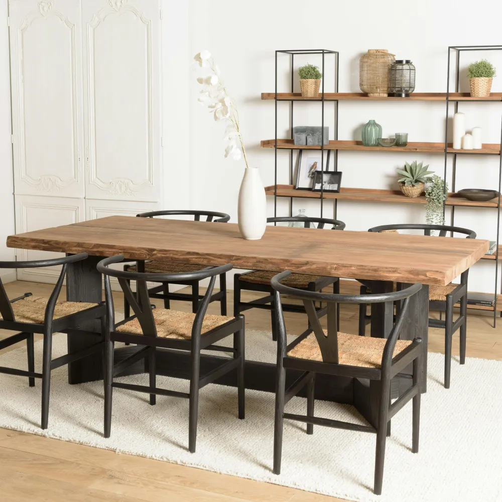 Tables À Manger Rectangulaires|Tables À Manger En Bois|CRACOVIE Table de repas bois recyclé pin 220 cm