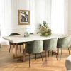 Tables À Manger Rectangulaires|Tables À Manger En Bois|DIKA Table de repas béton beige pieds bois design