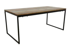 Tables À Manger Industrielles|Tables À Manger Rectangulaires|Loft / Loft Colors Table de Repas en Hévéa recyclé coloré et pieds métal 180x90x77cm LOFT COLORS