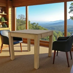 Tables À Manger Carrées|Tables À Manger Extensibles|Helena Table de repas extensible Hévéa 85/147x85x76cm