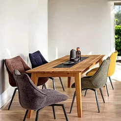 Tables À Manger Rectangulaires|Tables À Manger En Chêne|ESSEN Table de repas extensible chêne blanc décor graphique