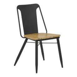 Tables À Manger Industrielles|Tables À Manger Rectangulaires|Brooklyn Table de Repas extensible Inspiration Indus' en Acacia et Métal 180/230x100x76cm