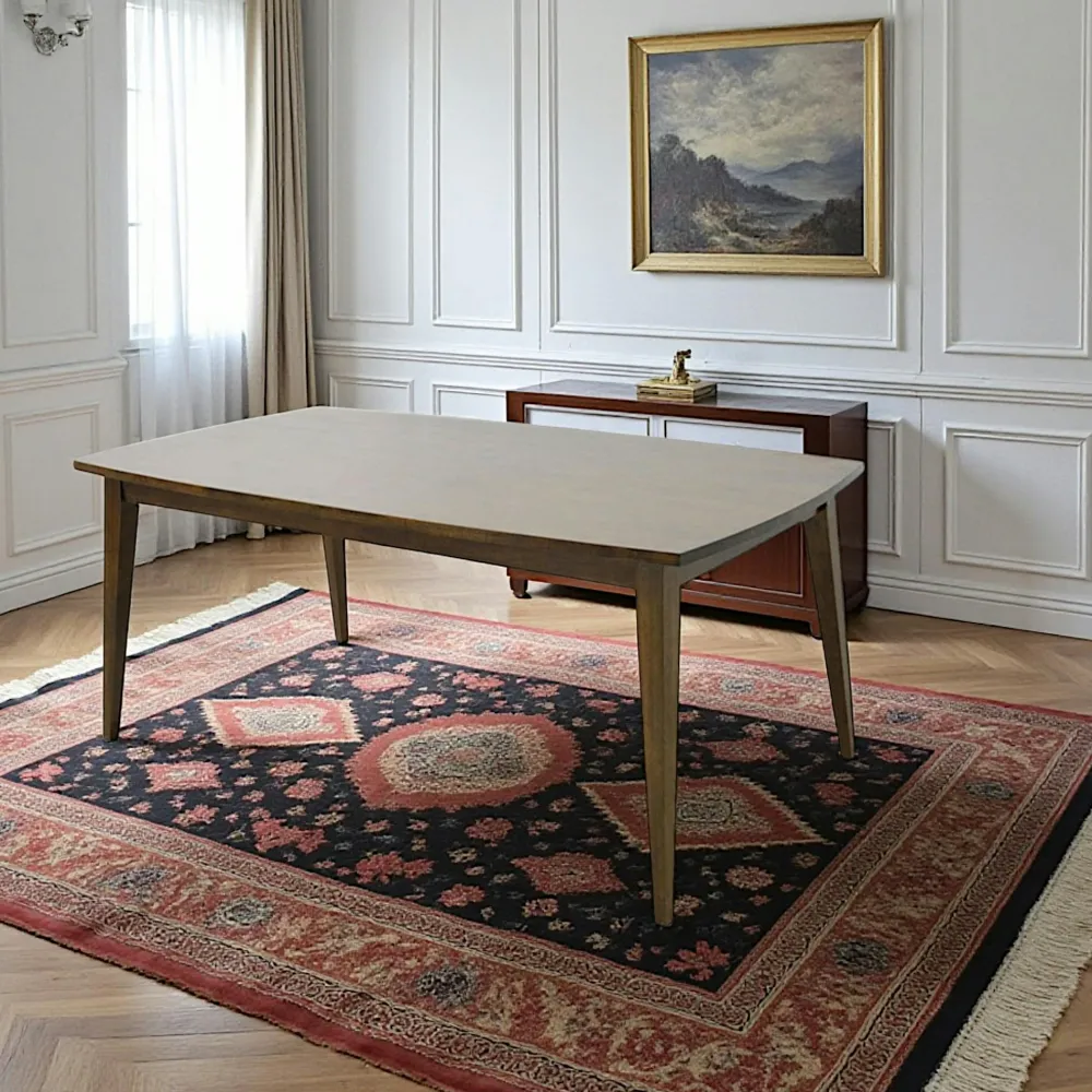 Tables À Manger En Bois|Tables À Manger Rectangulaires|Sixties Table de repas Hévéa 180x100x76cm