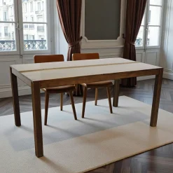 Tables À Manger En Bois|Tables À Manger Rectangulaires|Gala Table de repas rectangle Hévéa 160x85x76cm