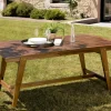 Tables De Jardin|MACAO Table d'extérieur en teck plateau extensible 180/240 cm