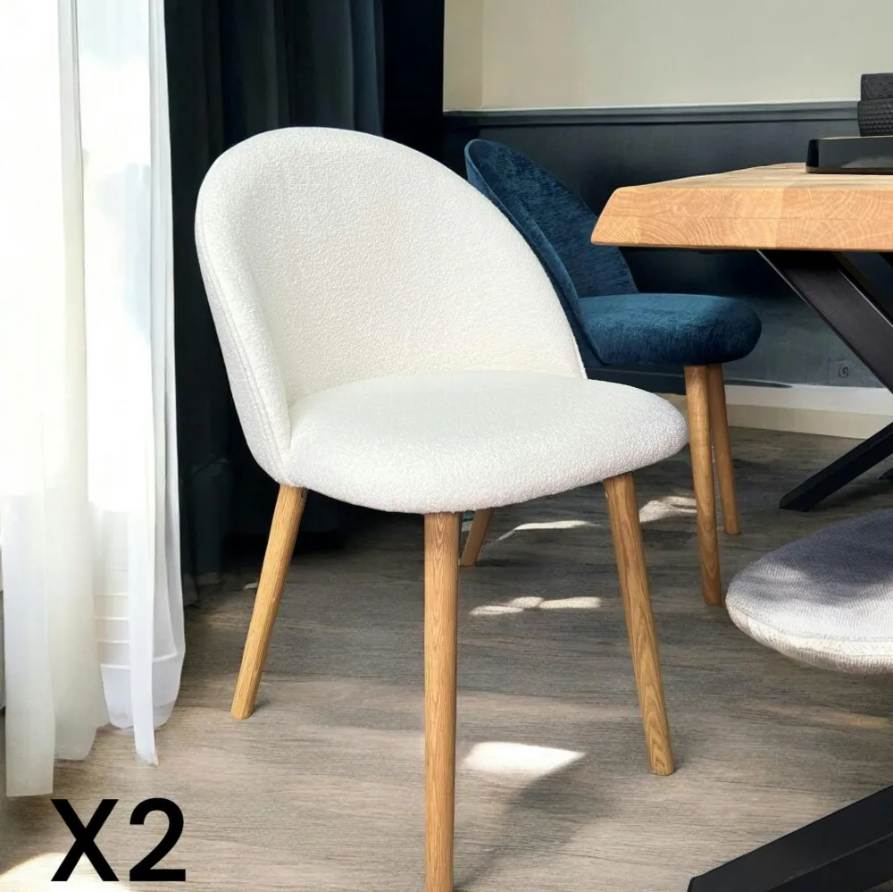 Tables À Manger Rectangulaires|Tables À Manger En Chêne|MESSINE Table extensible design en bois de chêne blanc et verre 200 cm