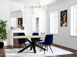 Tables À Manger Rectangulaires|Tables À Manger En Chêne|ETNA Table extensible en chêne huilé bords naturels 200 cm