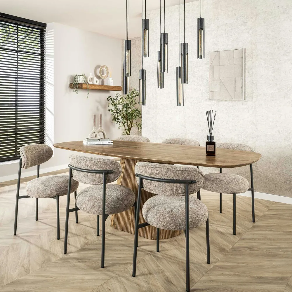 Tables Basses Design|CREEK Table gigogne en bois de manguier avec plateau triangulaire (lot de 2)