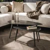 Univers Déco·Design Contemporain|Tables Basses Gigognes|GALWAY Table gigogne en céramique noire forme triangulaire (lot de 2)