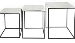 Sellettes En Métal|Tables Basses Gigognes| Table gigogne moderne (lot de 3)