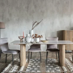 Univers Déco·Scandinave Hygge|Tables À Manger Rectangulaires|MASSA Table marbre et bois 200 cm