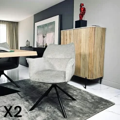 Tables À Manger Rectangulaires|Tables À Manger En Bois|Lucknow Table pied central bois de manguier noir 230 cm