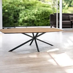 Tables À Manger Rectangulaires|Tables Pied Central|DEPOK Table pied central en bois de teck recyclé 240 cm