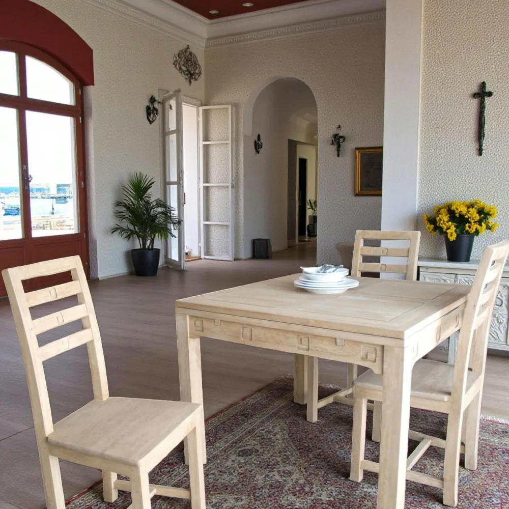 Tables À Manger Extensibles|Tables À Manger En Bois|Tessa Table repas extensible hévéa 100/180cm