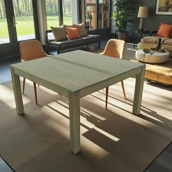 Tables À Manger Carrées|Tables À Manger En Bois|Gala Table repas hévéa 130x130cm