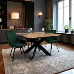 Tables À Manger Rondes|Tables À Manger En Chêne|PALERME Table ronde extensible en chêne blanc 120 cm