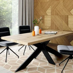 Tables À Manger Rondes|Tables À Manger En Chêne|PALERME Table ronde extensible en chêne blanc 120 cm