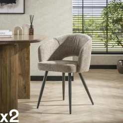 Tables À Manger Rondes|Tables À Manger En Bois|AMSTERDAM Table ronde extensible en chêne clair avec piètement baguette (3 rallonges incluses) ø120 cm /160 cm / 200 cm / 240 cm