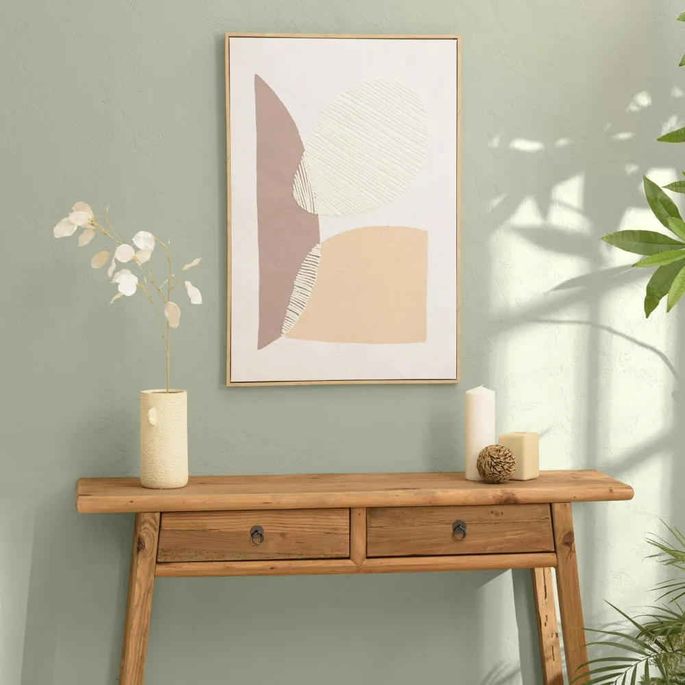 Tableaux / Toiles| Tableau abstrait broderie tuftée 63 x 93 cm