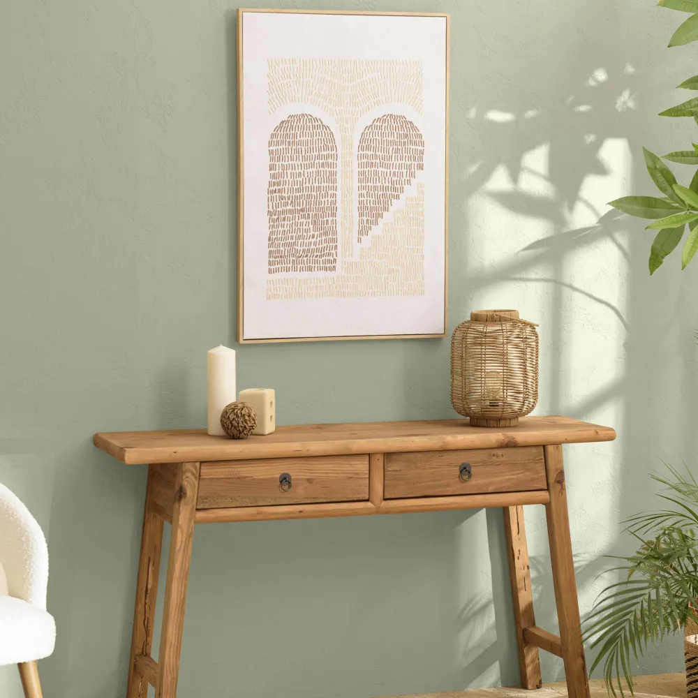 Tableaux / Toiles| Tableau abstrait broderie tuftée 63 x 93 cm