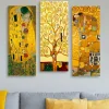Tableaux / Toiles| Tableau décoratif Klimt – Baiser, Arbre, Etreinte (set de 3)