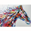 Tableaux / Toiles| Tableau de cheval multicolore