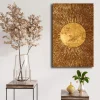 Tableaux / Toiles| Tableau doré motif soleil – sur toile