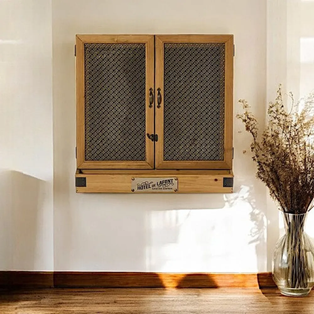 Univers Déco·Vintage|Meubles De Salon·Etagères Murales|LAMPHUN Tableau mural vintage déco 2 portes