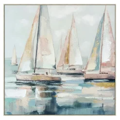 Tableaux / Toiles| Tableau régate de voiliers 80x80 cm