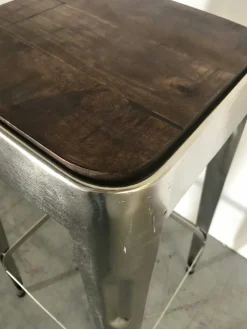 Chaises De Bar Industrielles|LEEDS Tabouret de bar bleu (lot de 2)