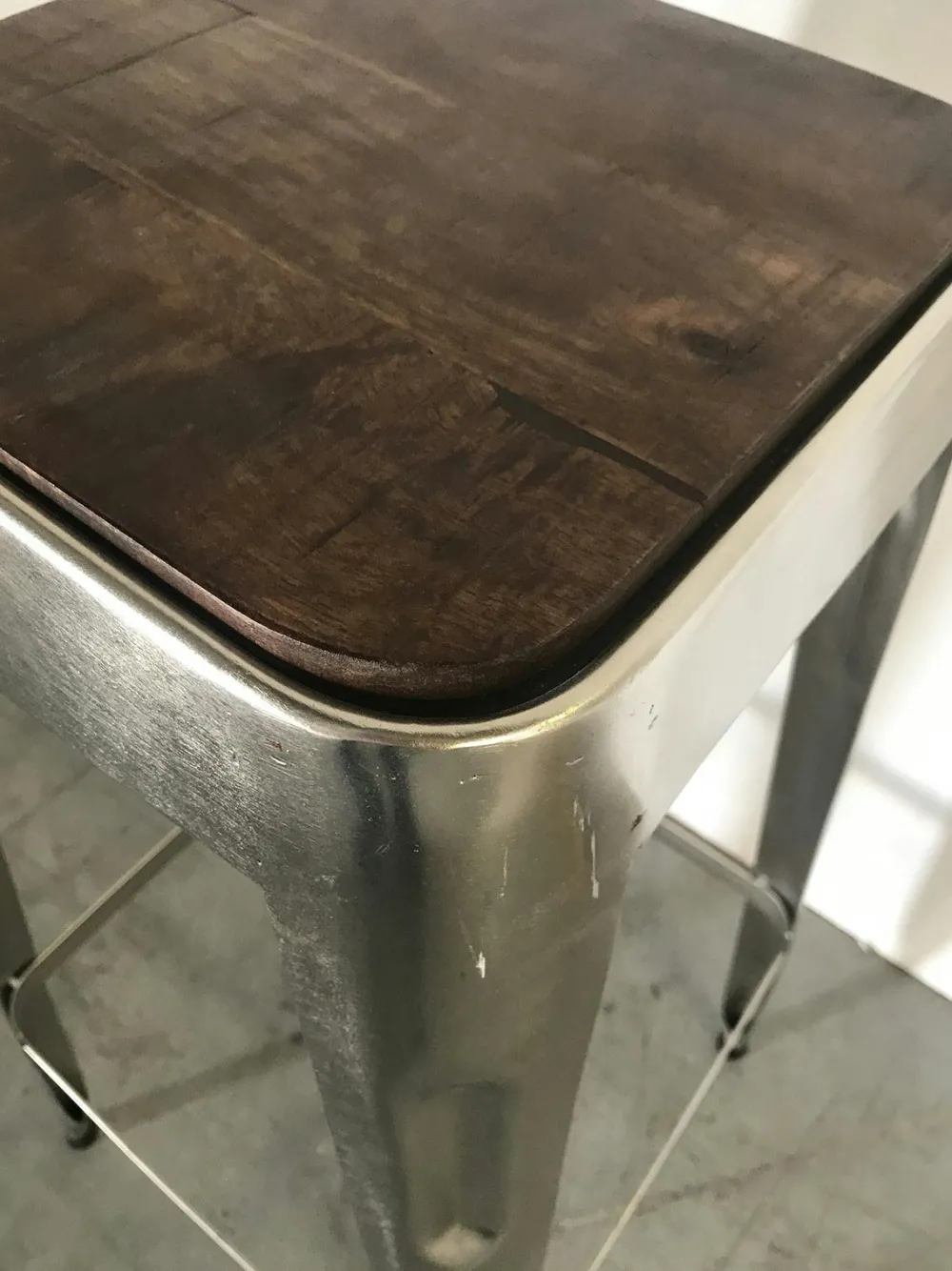 Chaises De Bar Industrielles|LEEDS Tabouret de bar bleu (lot de 2)