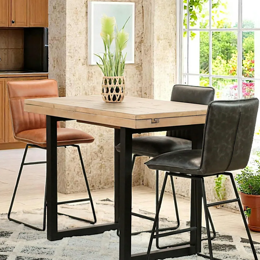 Univers Déco·Design Contemporain|Chaises Bouclettes|GALWAY Tabouret de bar en tissu bouclette blanc avec dossier ouvert (lot de 2)